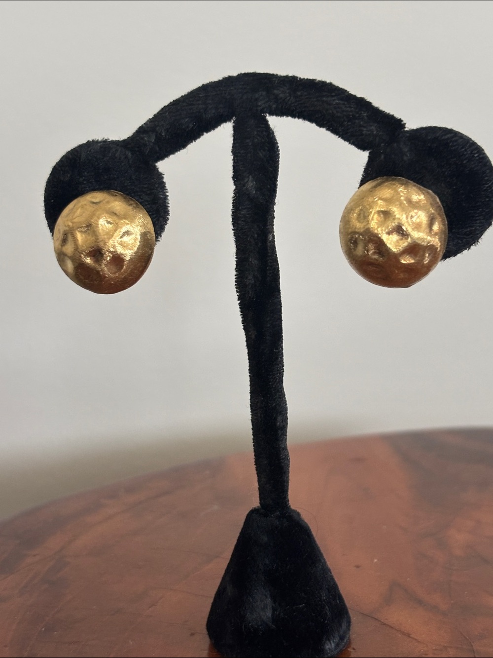 Hammered Dome Clip-on Earrings - 18K Gold Plated Women's Accessories